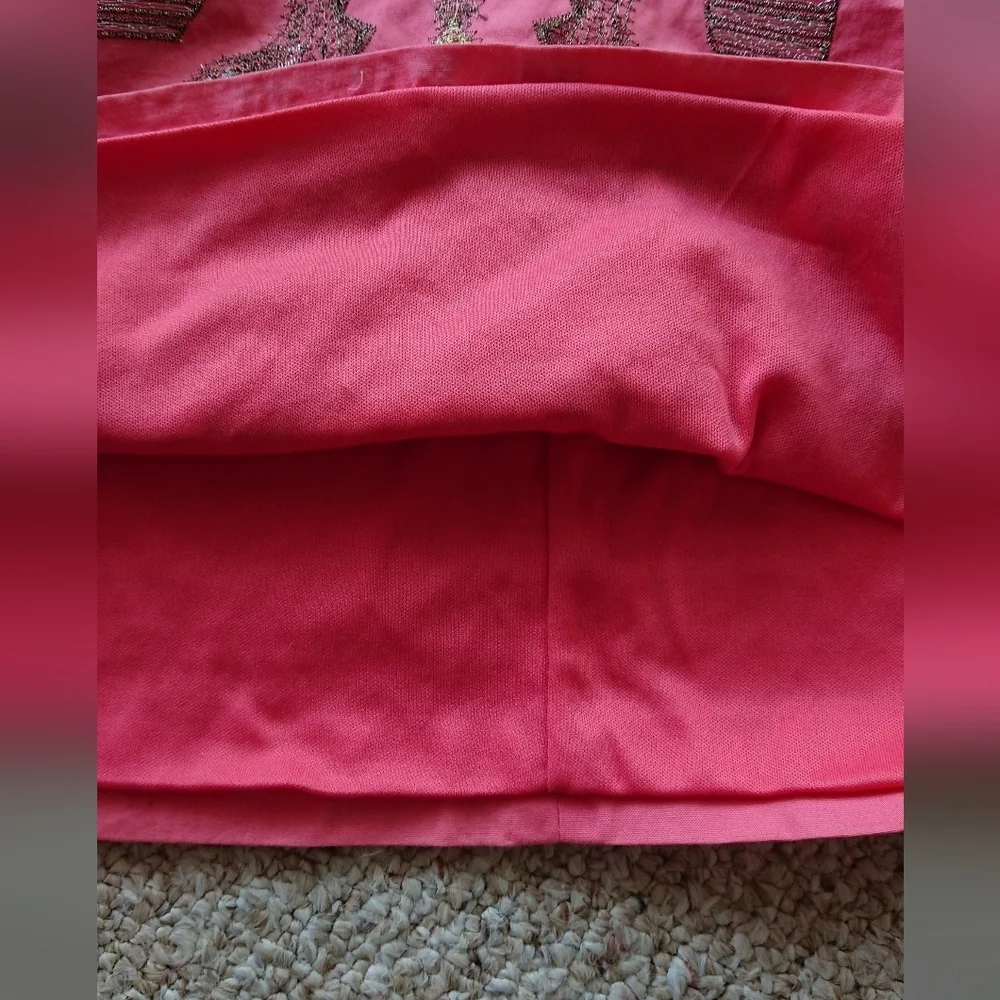 Francesca's 'blue Rain' pink with silver and gold Embroidered mini Skirt Size S - Picture 7 of 11